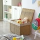 thumbnail image 2 of Cesta de almacenamiento SONGMICS tejida con tapa, 65 L, con asas, color natural, 2 of 9