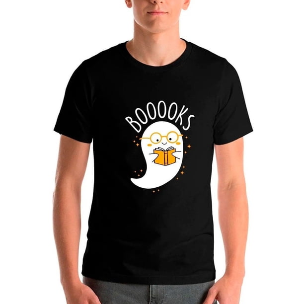 Polera Halloween Boookssss Fantasma Hombreniño