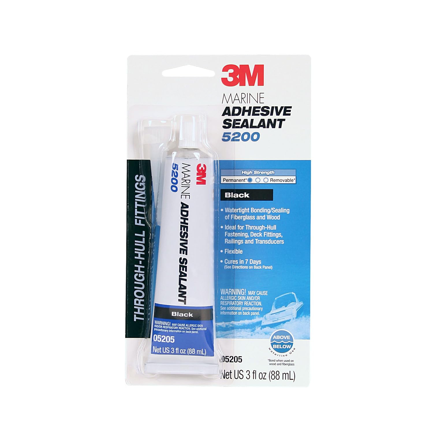 Sellador Adhesivo Marino 3m 5200, Adhesivo Permanente, 90 Ml, Negro