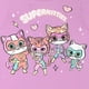 thumbnail image 4 of Conjunto de atuendo: camiseta Disney Super Kitties y pantalones cortos de gasa, color lavanda, 4 of 5