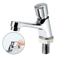 Genericio - Llave Temporizada Lavamanos Lavatorio Cromada Inoxidable Plateado