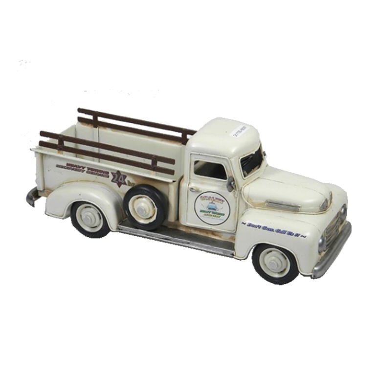Vgo - Adorno Camioneta Vintage Blanca