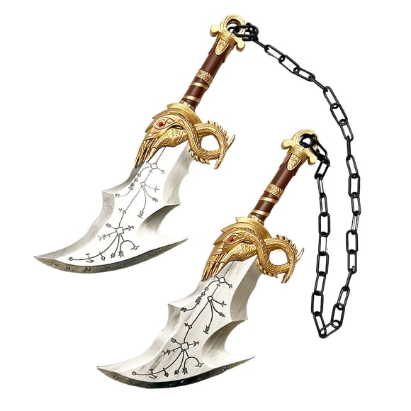 Espada de espuma LARP 1:1 réplica medieval de Kratos Blades of Chaos