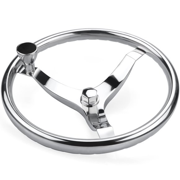 Volante de timón Marinebaby 34 cm 5/8‑18 Tuerca y Perilla