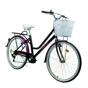 Powerbike - Bicicleta Paseo Aro 26 Negra/Fucsia