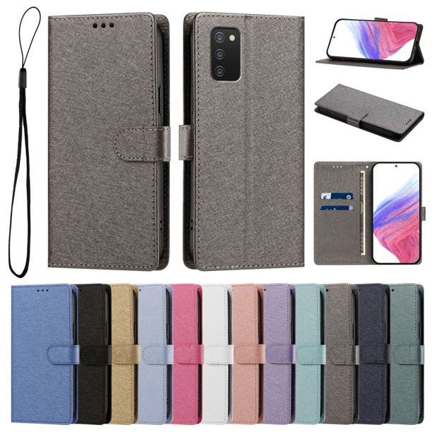 Cartera para Samsung Galaxy A03s con Bolsillo de Tarjetas, Gris