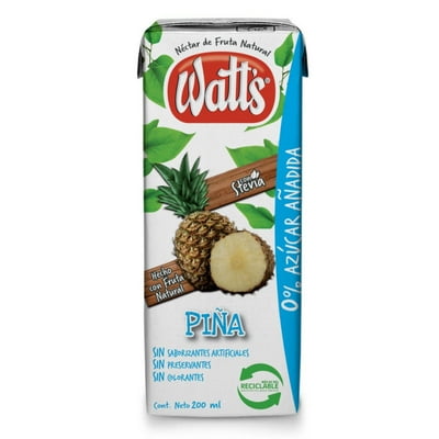 Jugo Colación Light Sabor Piña Caja 200 Cc Watts