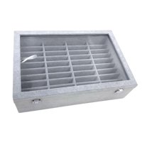 Magideal - Caja De Almacenamiento De Pulseras, Caja De Exhibición De Brazalete, Bandeja Organizadora De Joyas Versátil Antiarañazos Portátil Para Ferias De Artes Gris