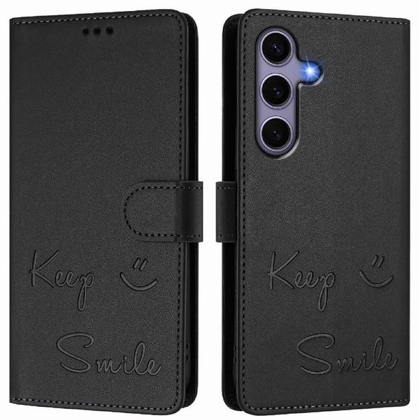Funda Cartera para Samsung Galaxy S25 con Bloqueo RFID, Cierre Magnético y Ranuras Tarjetas Negro
