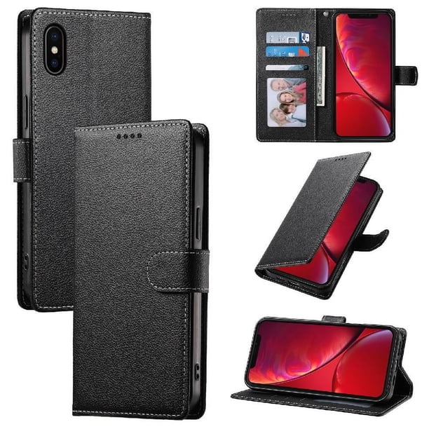 Funda Para Iphone X/xs– Cuero Premium, 3 Ranuras Para Tarjetas, Protección Contra Impactos
