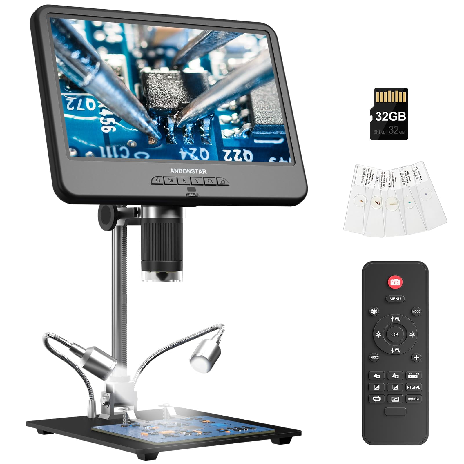 Microscopio Digital Andonstar Ad210 Lcd De 10,1" Para Adultos