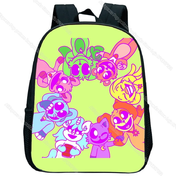 Smiling Critter Kindergarten Backpack Catnap Dogday Kids School Bag Anime Trend Bookbag Boy Girl Children Bagpack Travel Rucks