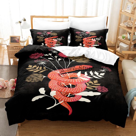 New Yinuoda Snake Flower Bedding Set Bed Set Aldult Kid Bedroom Duvetcover SetsBed