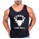 thumbnail image 2 of Polera Diseño Fuerte Como Un Toro Musculosa Tank Gym talla 2XL Negro Hombre, 2 of 3