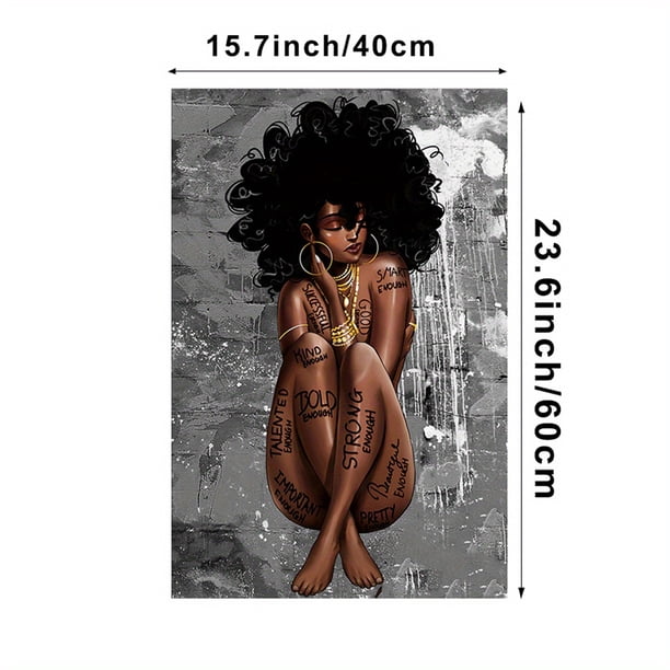 1pc, Black Queen Wall Decoration, Canvas Painting African American Wall Art, Room Decor, Home Decor, Holiday Decor, Bedroom Decor, Living Room Decor, Entrance Decor, Background Wall Decor, Black Histo