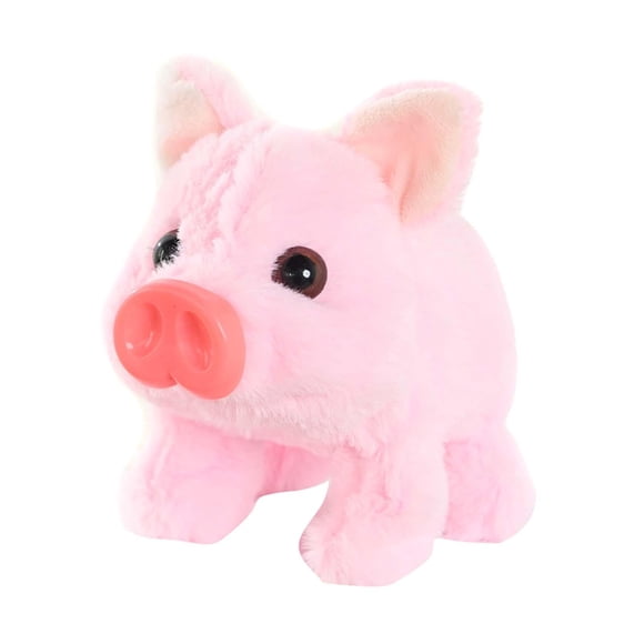 Cerdo De Peluche Electrónico, Juguete De Cerdito Que Camina Con La Boca Suave Y Se Mueve, Para Niños Y Niñas, Color Rosa
