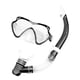 thumbnail image 4 of Snorkel Mask Set Máscara De Buceo De Fácil Respiración Para Nadar Deportes Acuáticos Negro, 4 of 5