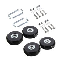 Magideal - Kits De Reparación Flexibles De Reemplazo De Ruedas De Maleta De Equipaje De 4 Piezas Con Llaves Piezas Duraderas De Goma Universales , 50X18Mm