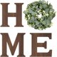 thumbnail image 1 of Cartel de pared HOME Mkono con letras de madera y corona de eucalipto, 1 of 3