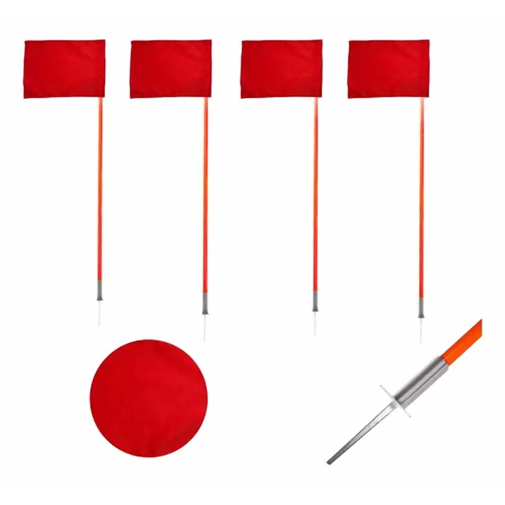 Linea Sport - Pack X4 Banderines Corner Pole Con Estacas 1.50mtrs