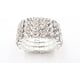 thumbnail image 2 of Nuevo anillo elástico brillante de 4 filas de diamantes de imitación de cristal, plateado, 2 of 2