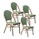 thumbnail image 1 of Pack 4 Sillas Exterior Terraza Jardín Ratán Aluminio Apilables Resistentes Parisina Verde, 1 of 8