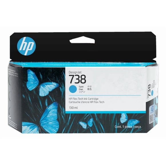 Cartucho de Tinta HP 738 DesignJet Cian de 130 ml