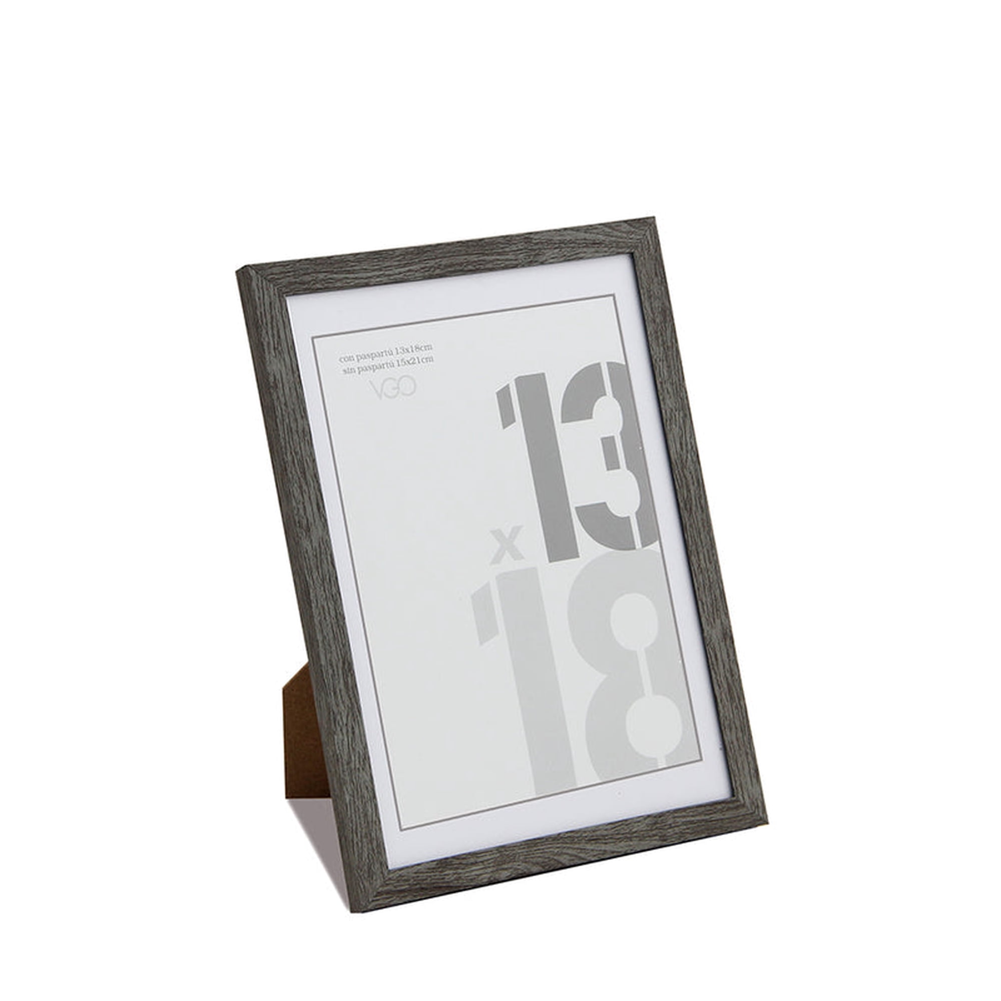 Vgo - Marco Plast. Con Paspartu 20x30 / Sin Paspartu 30x40 Gris Oscuro