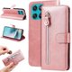 thumbnail image 4 of Funda tipo cartera para Motorola Moto G57/G57 Power 5G con bolsillo con cremallera y ranuras para tarjetas – Función de soporte Rosa, 4 of 5