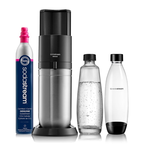 Máquina de agua con gas SodaStream E-Duo negra con CO2 60L