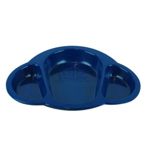 Ecosoulife - Plato De Cáscara De Arroz Para Bebés Con 3 Compartimentos – Color Azul