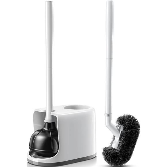 Juego de escobillas para inodoro HAMITOR Curved Bristle White