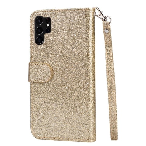 Funda Para Foxdock Elegante Funda Samsung Galaxy S24 Ultra Glitter Con Cremallera-Ideal Para El Uso Diario