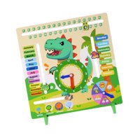 Magideal - Reloj Didáctico Con Calendario Diario Para Niños, Calendario Preescolar 6 En 1, Reloj Didáctico Con Estaciones Meteorológicas Para Fiestas, Viajes,