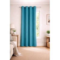 Clems - Cortina 100% Blackout De Tela Engomada 1 Paño Turquesa