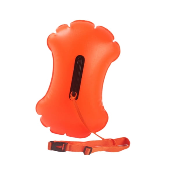 Bolsa de playa para exteriores con boya de natación, bolsa de natación, bolsa de flotación para deportes acuáticos, entrenamiento de kayak, kayakistas Naranja