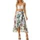 thumbnail image 2 of Falda de Mujer INSPIRE CHIC Estampado Floral Tropical Volante Nudo Autoadherente Abertura Playa Hawaiana Falda Cruzada Blanca M, 2 of 7