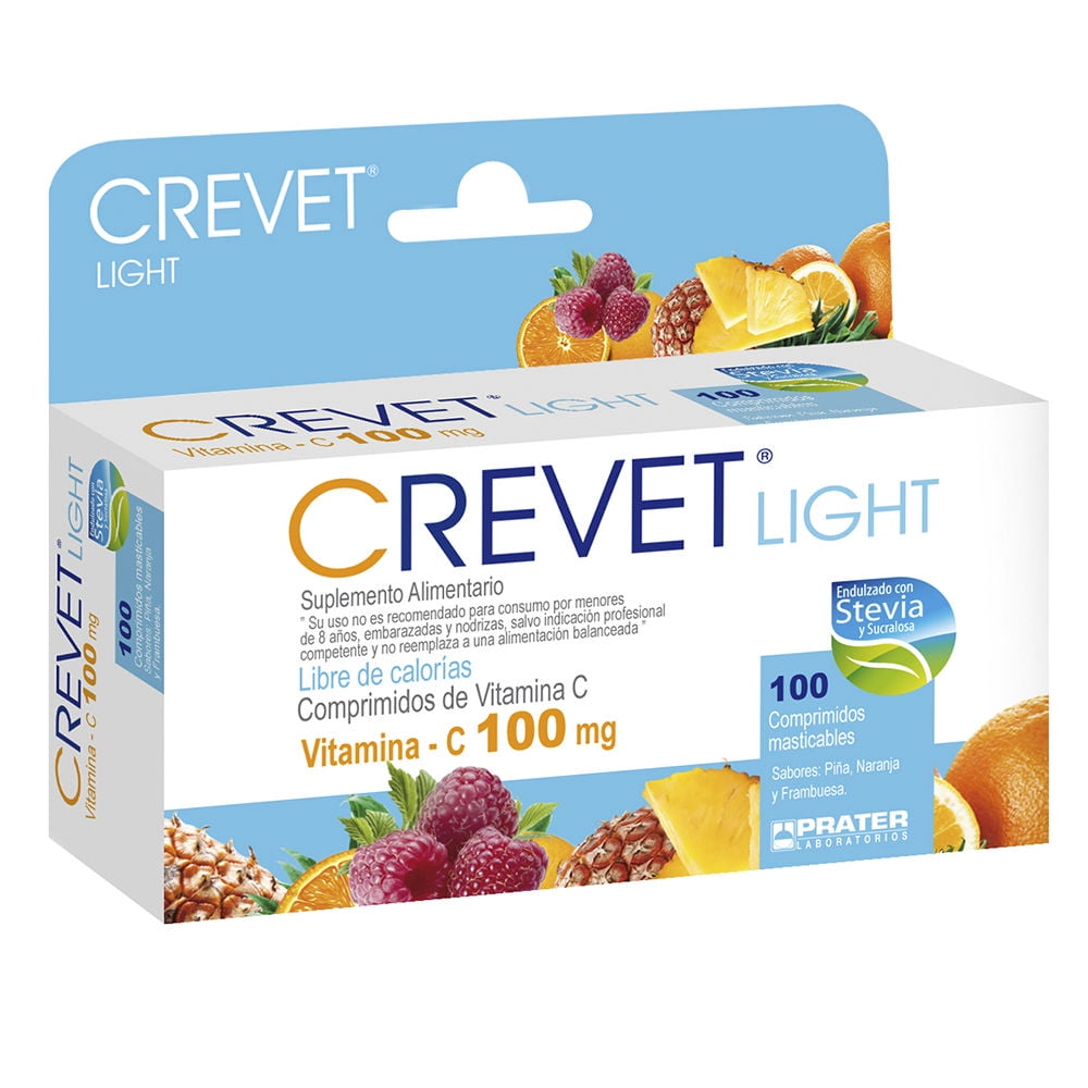 Suplemento Alimentario Vitamina - C Light Caja 100 g Crevet