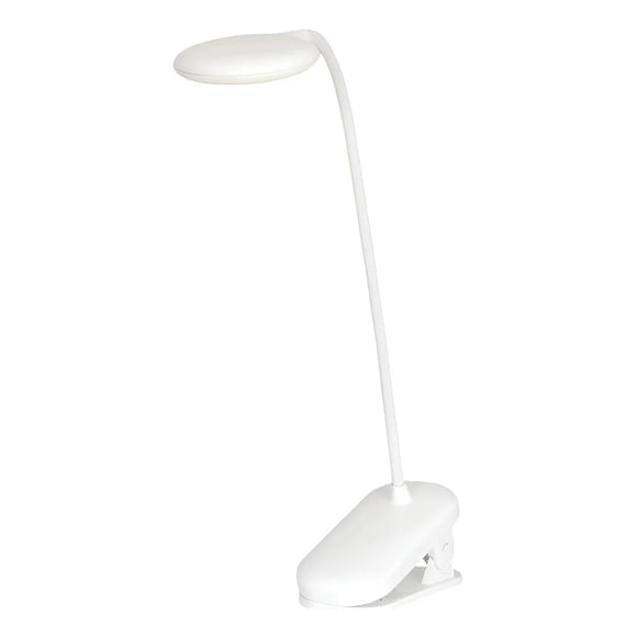 Lámpara Mesa-escritorio Recargable Clip 3 Tonos Luz Sensor Blanco