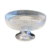 Bothyi - Frutero Decoración Pedestal Frutero Para Mesa Centro De Mesa Sala De Estar Fiesta Plata Transparente