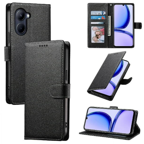 Funda para FOXDOCK Realme C33– Cuero Premium, 3 ranuras para tarjetas, Protección contra impactos