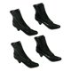 thumbnail image 3 of 2 Pares De Zapatos De Botines Para Mu?ecas Para Figuras De Mujer 1/12 Accs Negro, 3 of 5