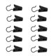 thumbnail image 1 of 10pcs clips de cortina de alta resistencia con gancho abrazaderas de resorte clips de suspensión planeador negro, 1 of 3