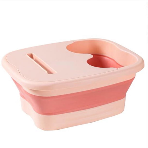 1pc Portable Folding Mop Bucket, Foot Bath Massager, Space-saving Foot Wash Basin For Home Bathroom, Bathroom Accessories