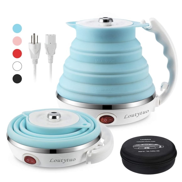 Hervidor Eléctrico Plegable de Silicona LOUTYTUO 555 ml 110-220V