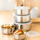 thumbnail image 1 of Pack 5 bowls cocina acero inoxidable con tapa apilables, 1 of 3