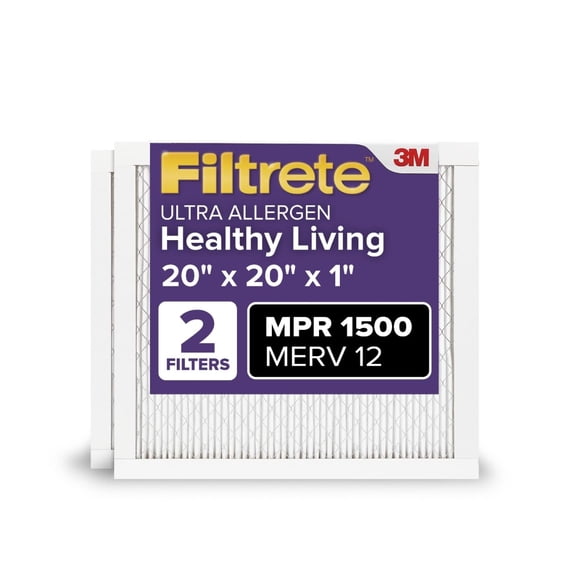 Filtro de Aire HVAC Filtrete 50x50x6.35 cm MERV 12 MPR 1500 Paquete de 2