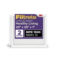 Filtro De Aire Hvac Filtrete 50X50X6.35 Cm Merv 12 Mpr 1500 Paquete De 2
