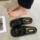 thumbnail image 2 of Sandalias planas sin cordones para mujer, elegantes, informales, de punta cerrada, para oficina y fiestas., 2 of 8