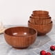thumbnail image 2 of Xiao Hua Tazón Pequeño de Madera 6.3 X 3.15 Pulgadas 1 Pieza, Veta de Madera natural Apta para Alimentos, Tazón para Salsa y Ensalada, Usado para Decoración de Mesa de Comedor rural de Condimentos, 2 of 3